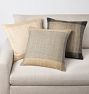 Plaid Handspun Raw Silk Pillow Cover
