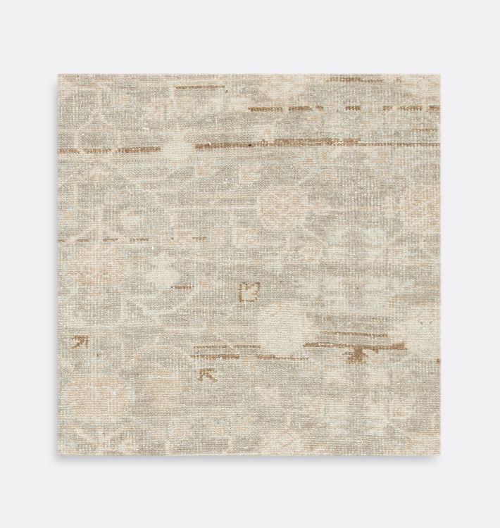 Rowan Hand-Knotted Rug - 18" X 18" Swatch - Grey