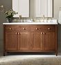Ladd 60&quot; Walnut Double Vanity