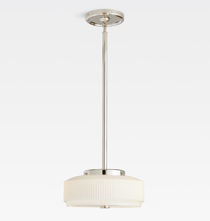Viola Pendant, 12" - Polished Nickel