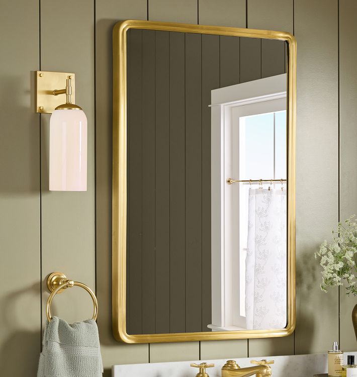 Stepped Metal Frame Mirror