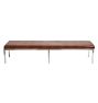 Vintage Mid-Century Bench Alligator Vinyl Bench in the Style of Brueton