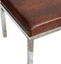 Vintage Mid-Century Bench Alligator Vinyl Bench in the Style of Brueton