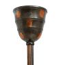 Antique Victorian Two-Light  Converted Gas Pendant with Copper Flashed Finish