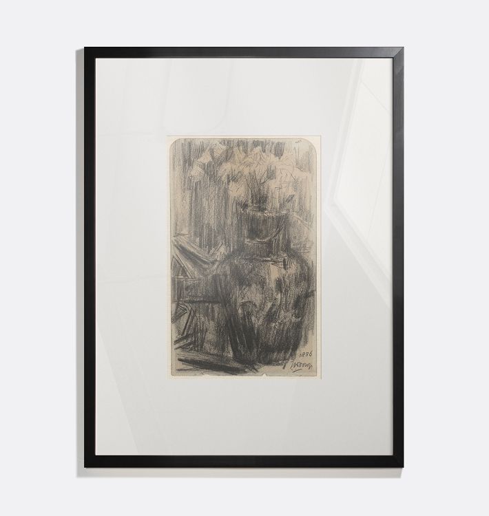 Study of Vase with Flowers Framed Reproduction Wall Art Print 16"x20" by Jan Toorop