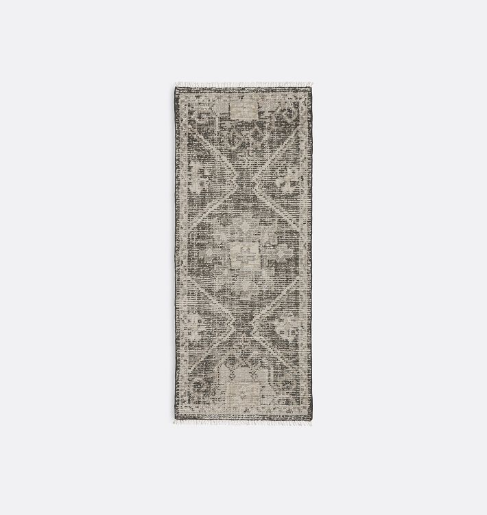 Open Box: Elliott Hand-Knotted Rug, 2-1/2' x 6' - Charcoal