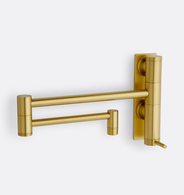 Contemporary Wall Mount Pot Filler, Classic Bronze