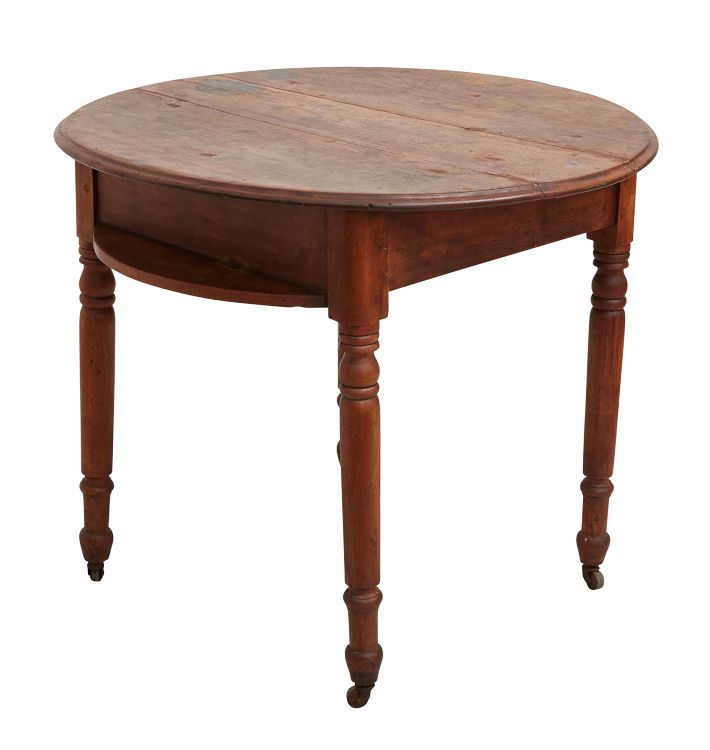 Vintage Turned Leg Maple Tavern Table