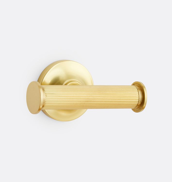 Asher Double Hook, Aged Brass