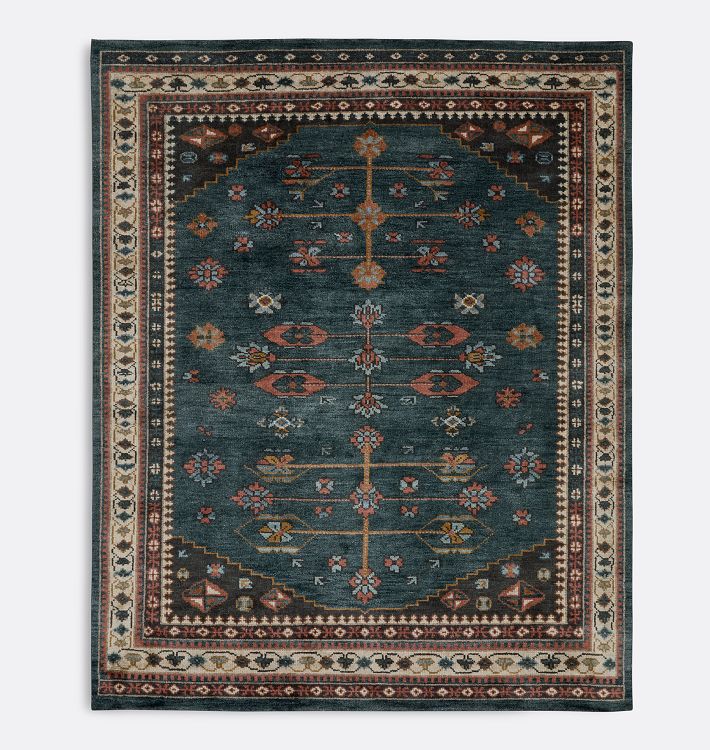 Open Box: Keyton Hand-Knotted Rug, 8' x 10' - Navy & Blush