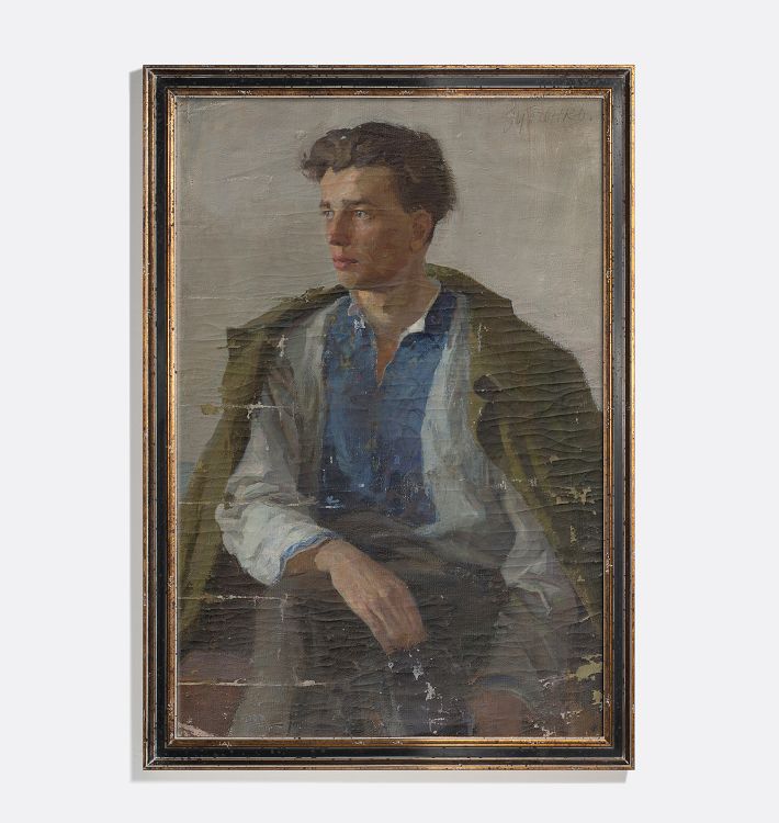 Young Man Framed Reproduction Wall Art Print 43"x63" by Unknown Artist