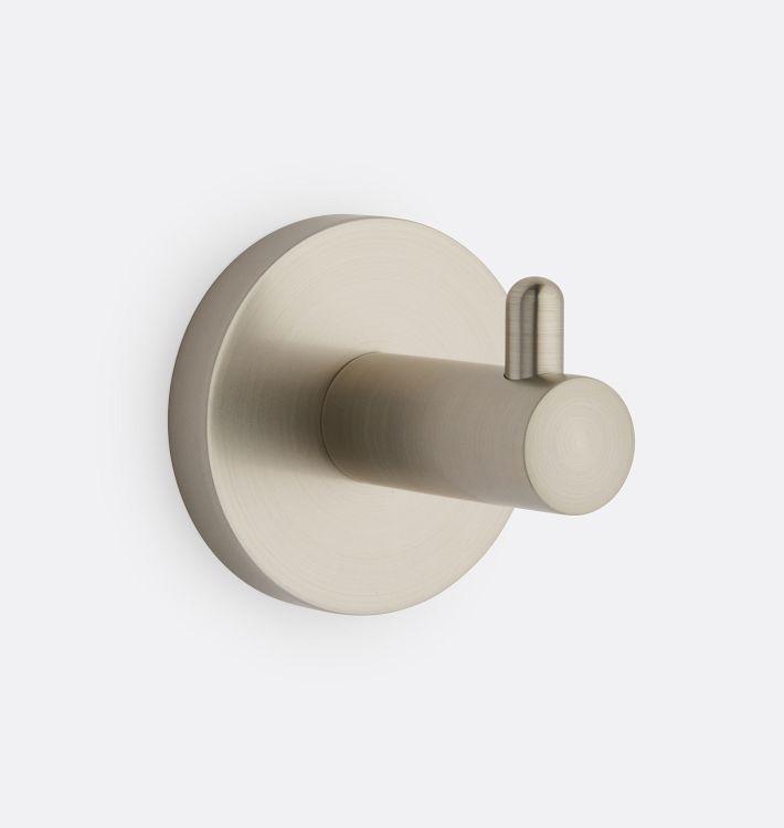 Riley Single Hook, Brushed Nickel