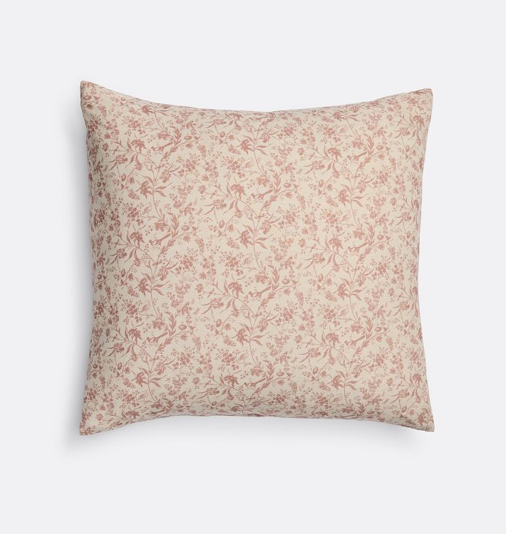 Sandpiper Print Duvet and Shams, Euro Sham - Blush
