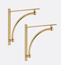 Winona Shelf Bracket Set, 8" - Aged Brass