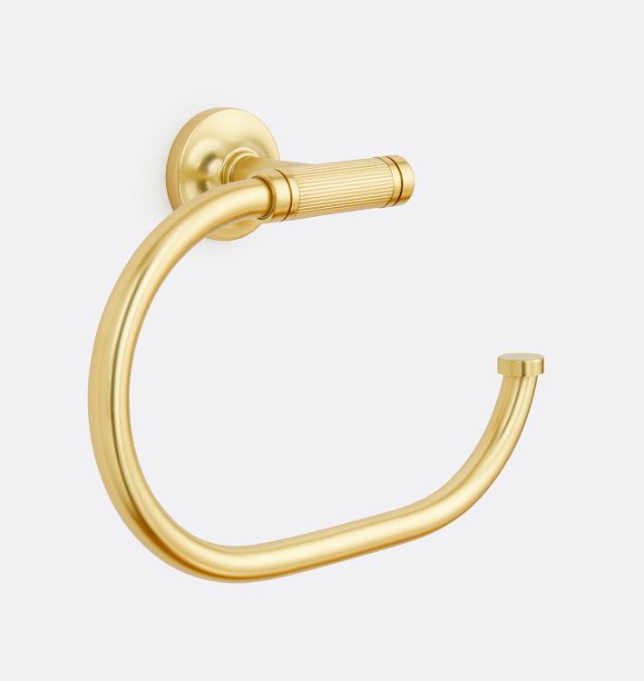 Asher Towel Ring, Aged Brass