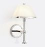 Howell Sconce, Glass Shades, 14" - Polished Nickel - Glass Shade