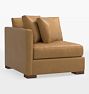 Wrenton Leather Arm Chair Sectional Component, Left Arm - Classic - Preserve Leather, Sunflower