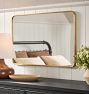 Rounded Rectangle Metal Framed Mirror