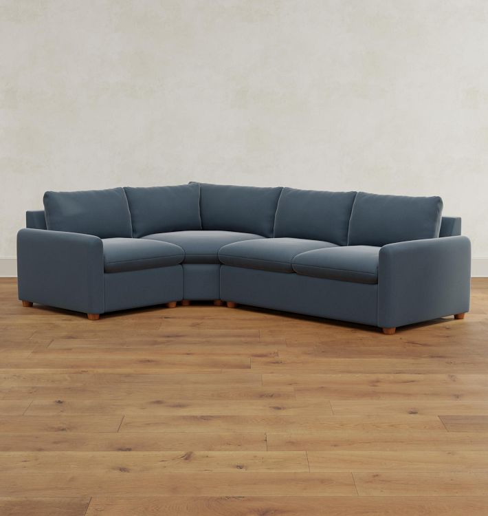 Roswell 3-Piece Arm Sofa With Wedge Corner