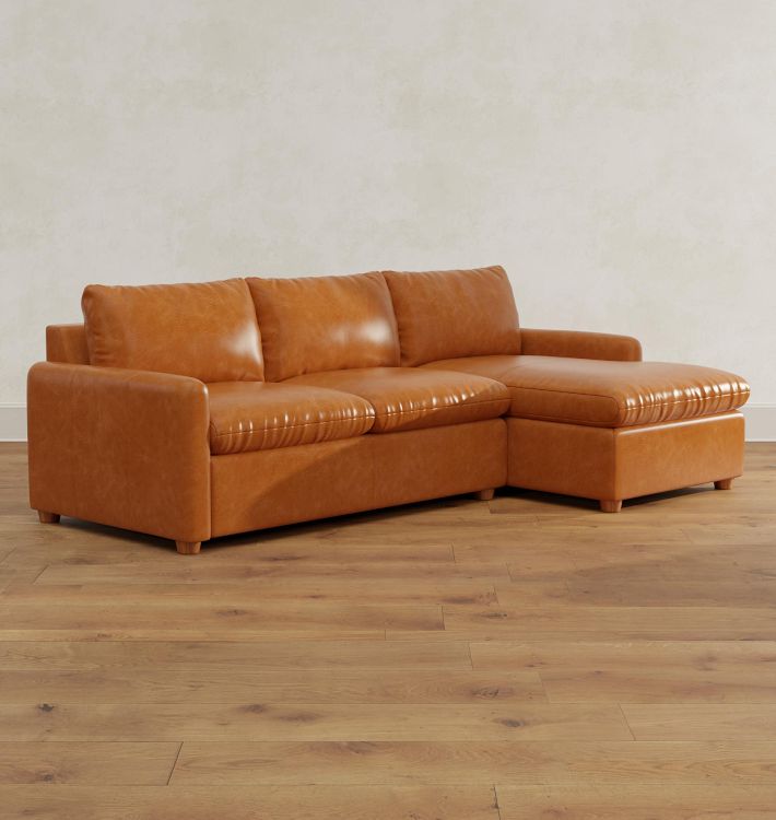 Roswell Leather 2-Piece Chaise Sectional
