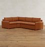 Roswell Leather 3-Piece Arm Sofa With Wedge Corner