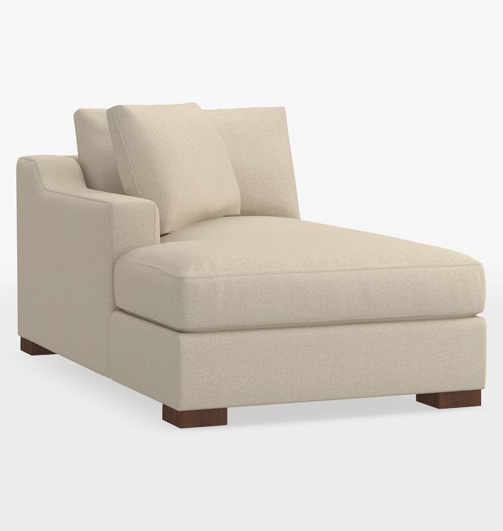 OPEN BOX: Sublimity Chaise Sectional Component, Left Arm - Classic - Multi-Cushion - Performance Rockport Pebble - Multi Cushion
