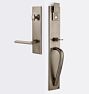 Arlo D-Handle Lever Exterior Bronze Door Set - Right-Handed - Pewter Bronze