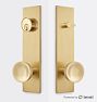 Richmond Brass Knob Exterior Door Set With Level Bolt Smart Lock - CP - CP
