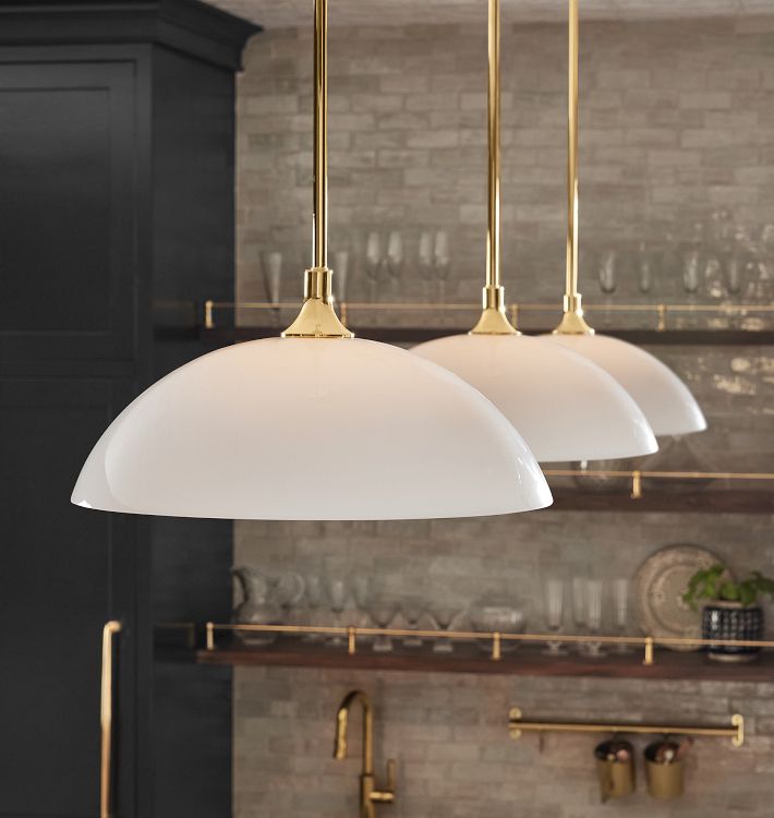 Poplar Pendant, Glass Shade