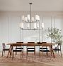Ansel 46&quot; 12-Light Double Tier Chandelier, Fabric Shades
