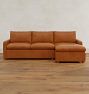 Roswell Leather 2-Piece Chaise Sectional