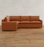Roswell Leather 3-Piece Arm Sofa With Wedge Corner