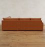 Roswell Leather 3-Piece Double Sofa With Wedge Corner