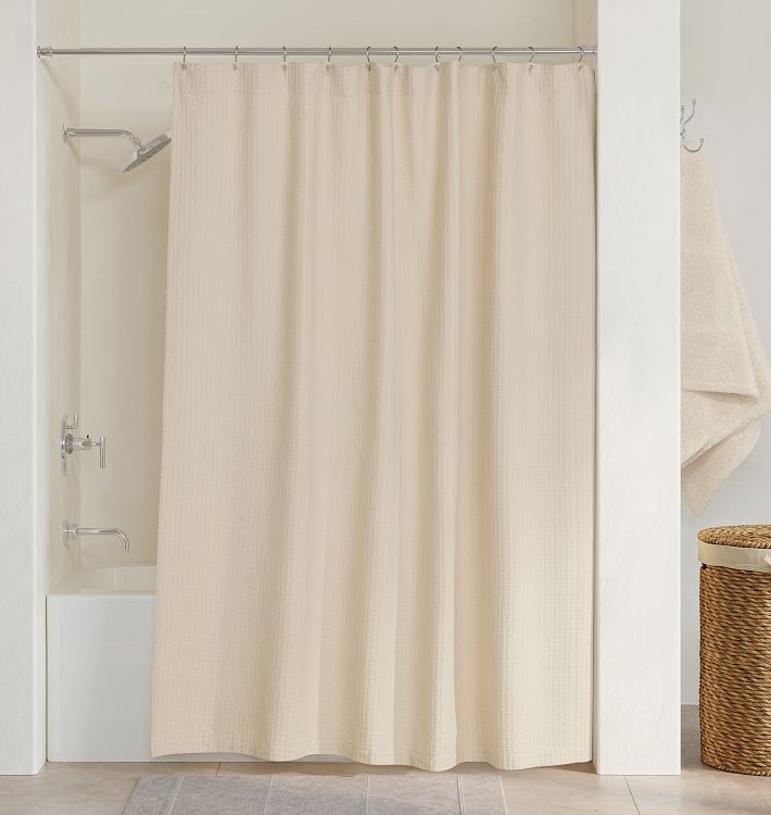 Waffle Stripe Shower Curtain