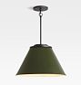 Nina 18" Cone Pendant, Oil-Rubbed Bronze - 18" Matte Pine Butte Cone Shade - 30" Length