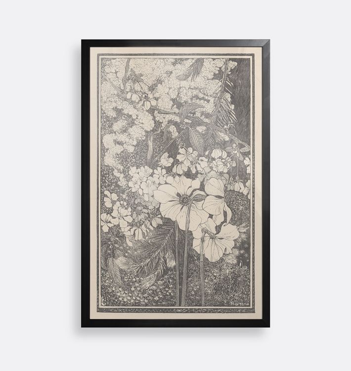 Spring Framed Reproduction Wall Art Print, 7" x 10" - Black Wood Frame