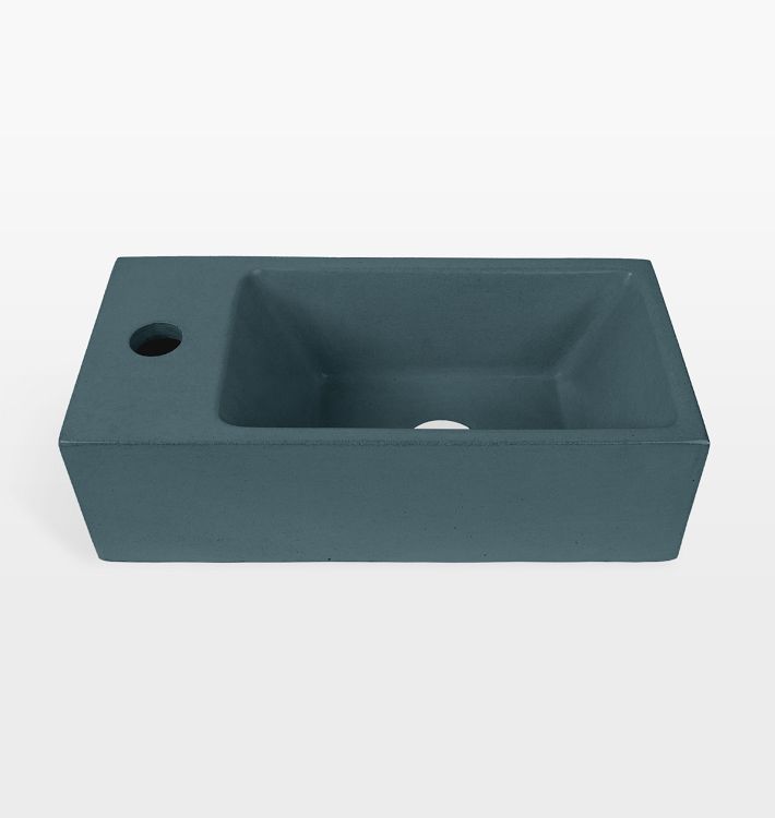 Atlanta Single 17" Sink Monohole Drilling Dark Blue