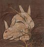 Rabbits and Grasses by Hon'ami K&#333;etsu Framed Reproduction Wall Art Print