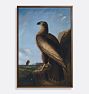 Washington Sea Eagle Framed Reproduction Wall Art Print, 17" x 25" - Walnut Finished Wood Float Frame