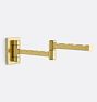 Pivoting Clothing Hook, Aged Brass