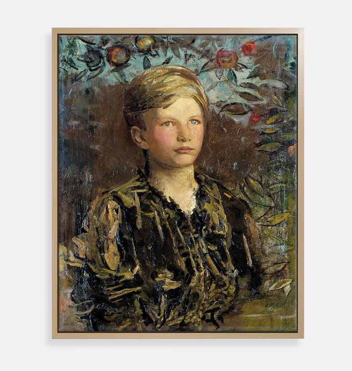 Townsend Bradley Martin Framed Reproduction Wall Art Print, 17" x 21" - Natural Wood Float Frame