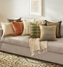 Plaid Handspun Raw Silk Pillow Cover