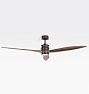 Falcon LED Ceiling Fan, Matte Black & Walnut Blade