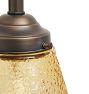 Vintage Art Deco Pendant with Amber Crackle Glass Shade
