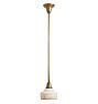 Pendant with Vintage Textured Ornate Painted Down Shade