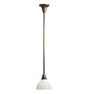 Pendant with Vintage Ridged Glass Shade