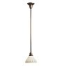 Pendant with Vintage Painted Floral Motif Glass Shade