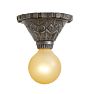 Vintage Art Deco Single-Light Bare-Bulb Flush Mount