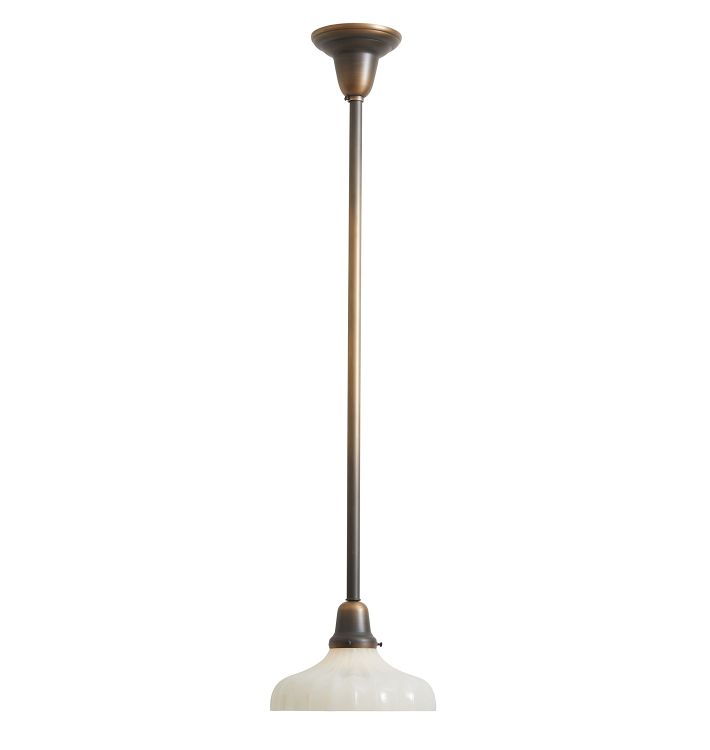 Pendant with Vintage Sheffield Opal Glass Shade