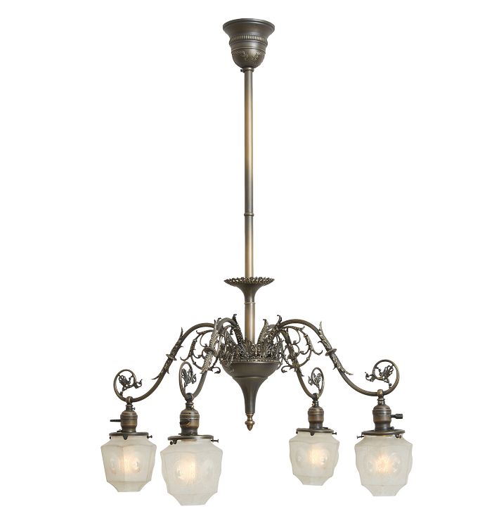 Vintage Classical Revival 4-Light Chandelier